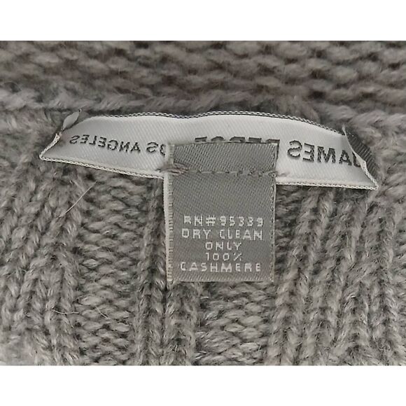 James perse women small shawl collar double Breasted sweater 100% cashmere gray - Picture 7 of 8